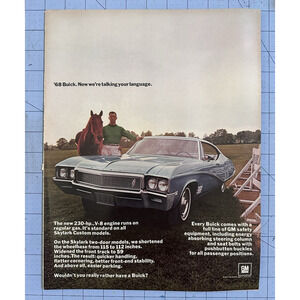 1967 Print Ad Vintage 1968 Buick Skylark Original Magazine Ad